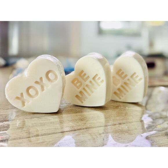 Organic‎ triple  butter Heart Soaps Set Valentine's Day Romance Gift Set - Picture 3 of 7